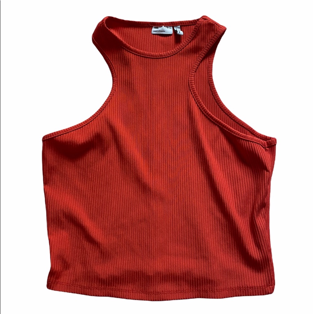 ASOS petite racer front crop top
